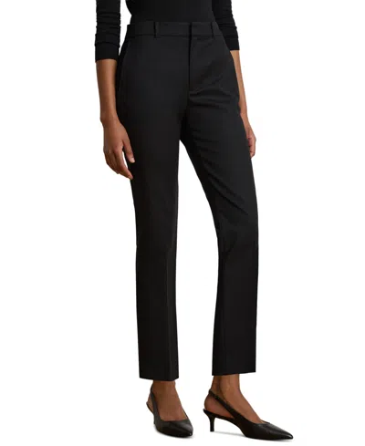Ralph Lauren Petite Slim Straight Ankle Pants In Black