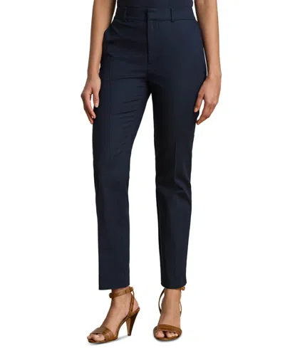 Ralph Lauren Petite Slim Straight Ankle Pants In Lauren Navy