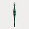 Polo Ralph Lauren Petite Stirrup Alligator Watch Strap In Green