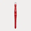 Polo Ralph Lauren Petite Stirrup Alligator Watch Strap In Red