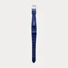 Polo Ralph Lauren Petite Stirrup Alligator Watch Strap In Royal
