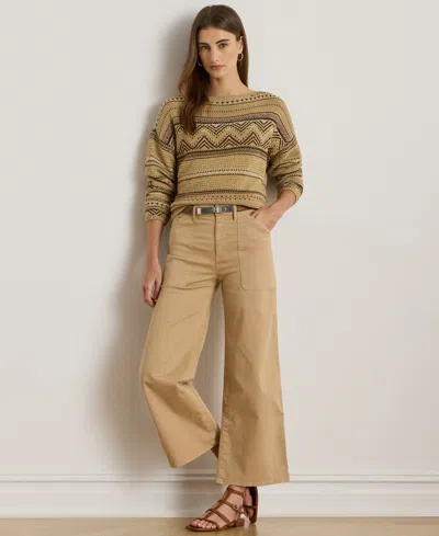 Ralph Lauren Petite Stretch Chino Wide-leg Cropped Pant