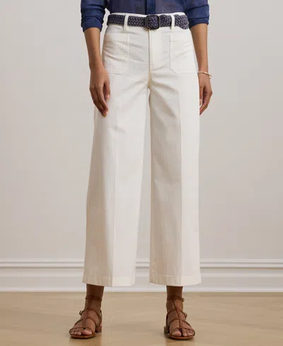 Ralph Lauren Petite Stretch Chino Wide-leg Cropped Pants