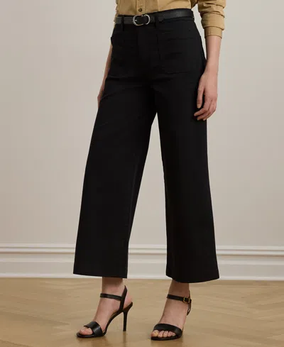 Ralph Lauren Petite Stretch Chino Wide-leg Cropped Pants