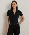 Ralph Lauren Petite Stretch Polo In Black