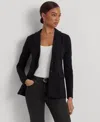 Ralph Lauren Petite Sweater-knit Blazer In Black