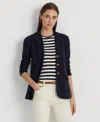 Ralph Lauren Petite Sweater-knit Blazer In Blue