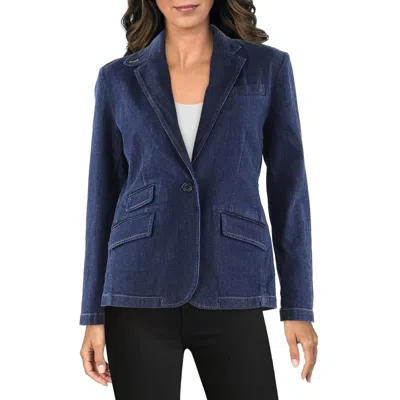 Ralph Lauren Petites Womens Button Detail Trendy One-button Blazer