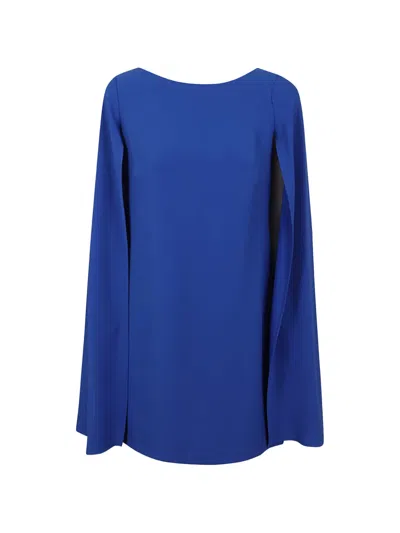 Ralph Lauren Petra Cape-style Mini Dress In Blue