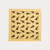 Ralph Lauren Pheasant-print Wool Pocket Square In Sand