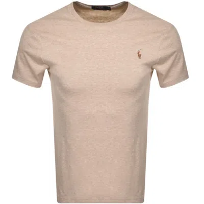 Ralph Lauren Pima Crew Neck T Shirt Beige
