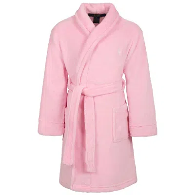 Ralph Lauren Kids' Pink Bathrobe For Girl With Logo