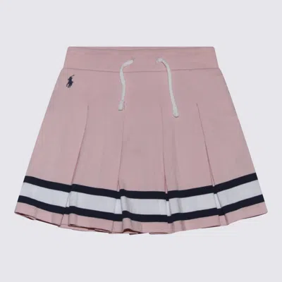 Ralph Lauren Kids' Pink Cotton Pleated Skirt In Rosa