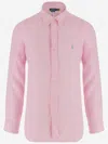 Ralph Lauren Pink Linen Shirt In Pink
