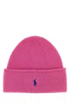 Ralph Lauren Pink Logo Beanie Hat In Pink