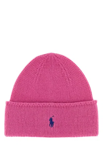 Ralph Lauren Pink Logo Beanie Hat