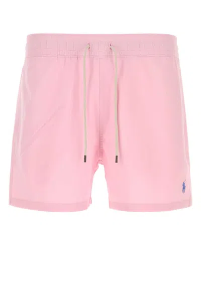 Ralph Lauren Pink Logo Swim Shorts