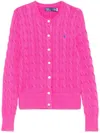 Ralph Lauren Pink Polo Pony-embroidered Cardigan In Light Pink