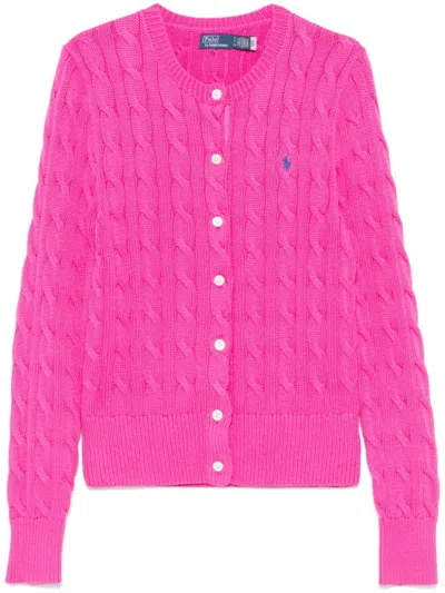 Ralph Lauren Pink Polo Pony-embroidered Cardigan In Light Pink