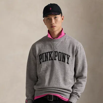 Ralph Lauren Pink Pony Classic Fit Fleece Sweatshirt In Gray