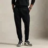 Ralph Lauren Pink Pony Fleece Sweatpant In Black