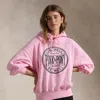 Polo Ralph Lauren Pink Pony Logo Fleece Hoodie In Course Pink