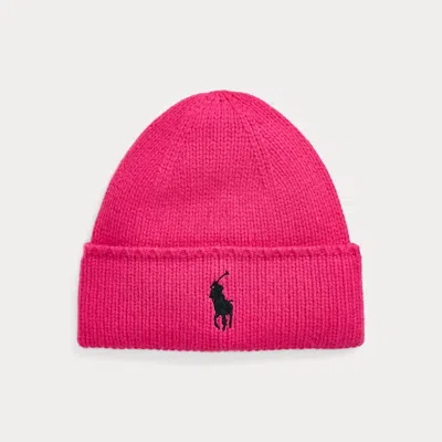 Polo Ralph Lauren Pink Pony Merino Wool Beanie