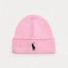 Polo Ralph Lauren Pink Pony Merino Wool Beanie In Taylor Rose