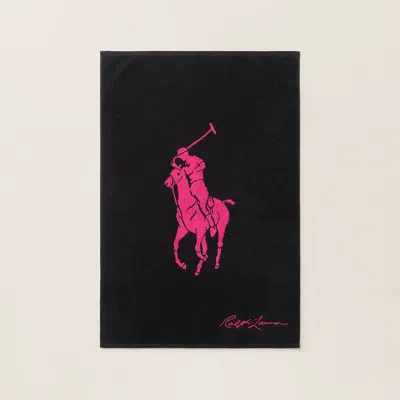 Ralph Lauren Pink Pony Sport Towel In Black / Pink