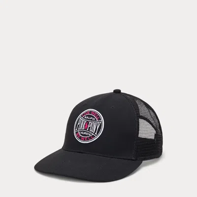 Polo Ralph Lauren Pink Pony Twill Trucker Cap In Polo Black
