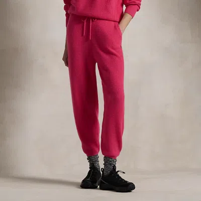 Polo Ralph Lauren Pink Pony Washable Cashmere Pant In Wild Raspberry