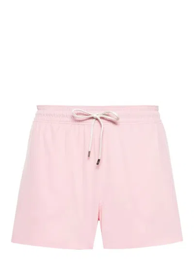 Ralph Lauren Pink Swim Shorts With Embroidered Pony
