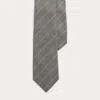 Ralph Lauren Pinstripe Wool Flannel Tie In Gray