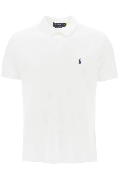 Ralph Lauren Pique Cotton Polo Shirt In White