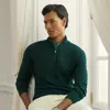 Ralph Lauren Double Piqué Half-zip Sweater In Green