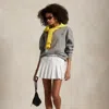 Ralph Lauren Piqué Mesh Pleated Skort In White