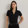 Ralph Lauren Petite Stretch Polo In Black