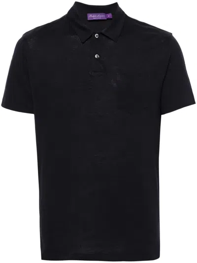 Ralph Lauren Piqué-weave Polo Shirt In Blau