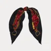 Ralph Lauren Plaid & Belting-print Wool Diamond Scarf In Red