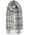 Ralph Lauren Plaid And Logo Double Face Scarf
