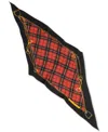 Ralph Lauren Plaid Belting Diamond Scarf In Red