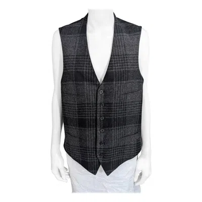Pre-owned Ralph Lauren Plaid Cashmere Mens Vest, Purple Label