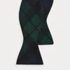 Ralph Lauren Plaid Cashmere-silk Bow Tie In Green