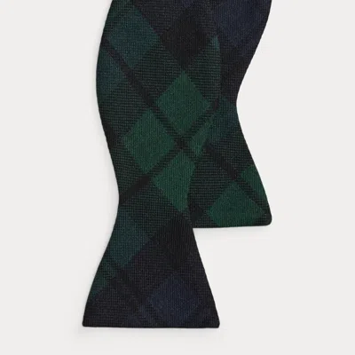 Ralph Lauren Plaid Cashmere-silk Bow Tie In Green