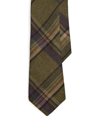 Ralph Lauren Plaid-check Tie In Green