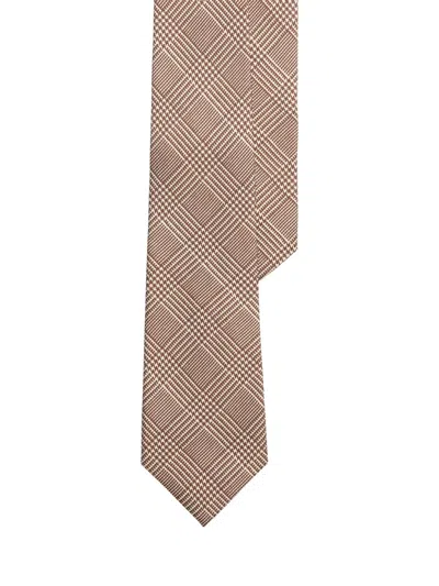 Ralph Lauren Plaid-check Tie In Brown