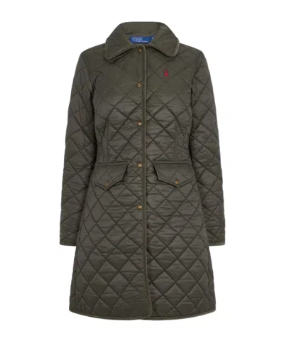 Ralph Lauren Plaid Cotton Coat In Gray