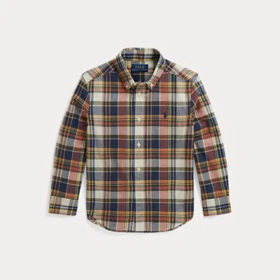 Ralph Lauren Kids' Plaid Cotton Madras Shirt In Multi
