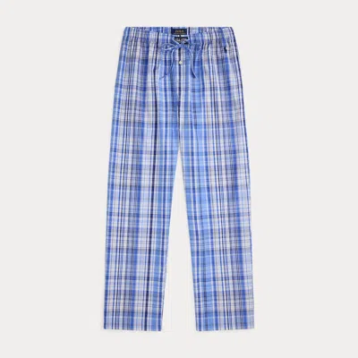 Polo Ralph Lauren Plaid Cotton Pajama Pant In Robinson Plaid In Blue