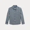 Polo Ralph Lauren Kids' Plaid Cotton Poplin Boxy Shirt In Multi